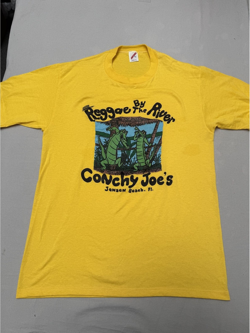Vintage Reggae By The River Conchy Joe's T-shirt Jensen XL